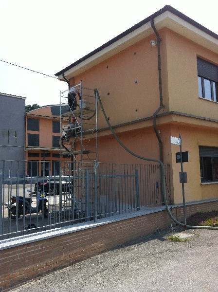 Insufflaggio pareti con fibra di cellulosa - Cantina Sociale - Vinchio & Vaglio Serra (AT)